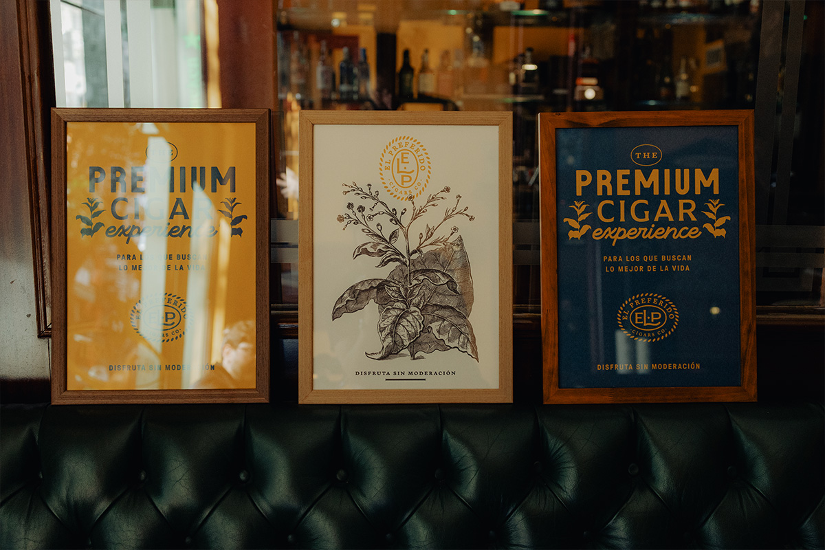 Quadros decoração charuteiros puros El Preferido